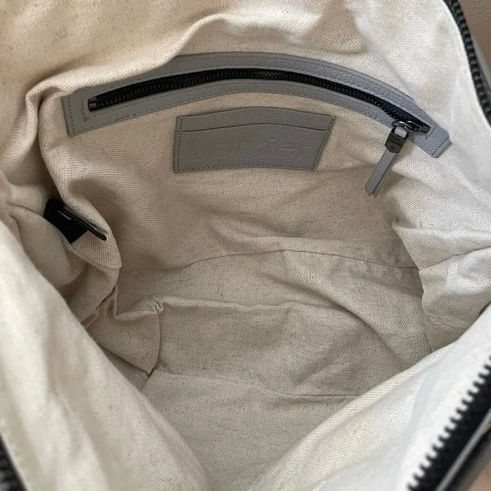 Botkier Trigger Convertible Hobo Purse Handbag Silver Grey Pebbled Leather